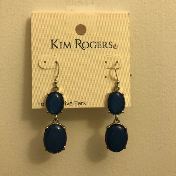 Blue dangle earrings - Picture 1 of 4